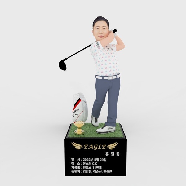3D피규어 남자 골프피규어 반팔피니쉬 홀인원 이글 싱글 트로피 기념패 몬스터3D TM1902