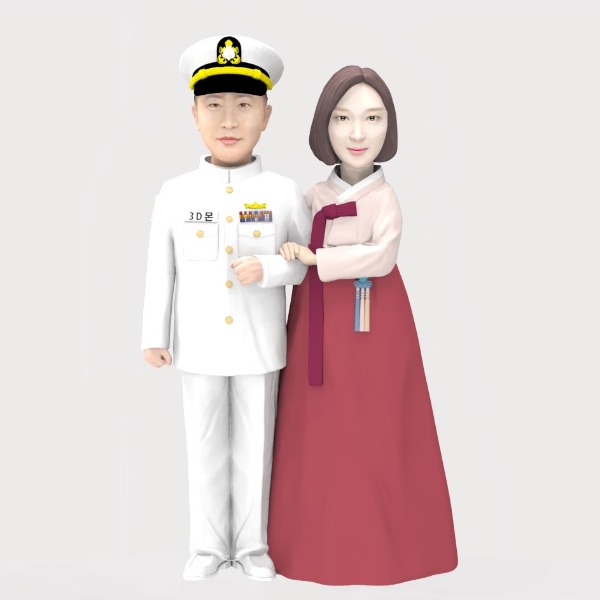 3D 군인피규어 해군하정복 한복 커플 30주년