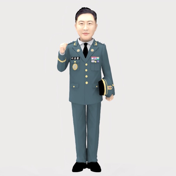 3D 군인피규어 육군정복 화이팅(모자들고)