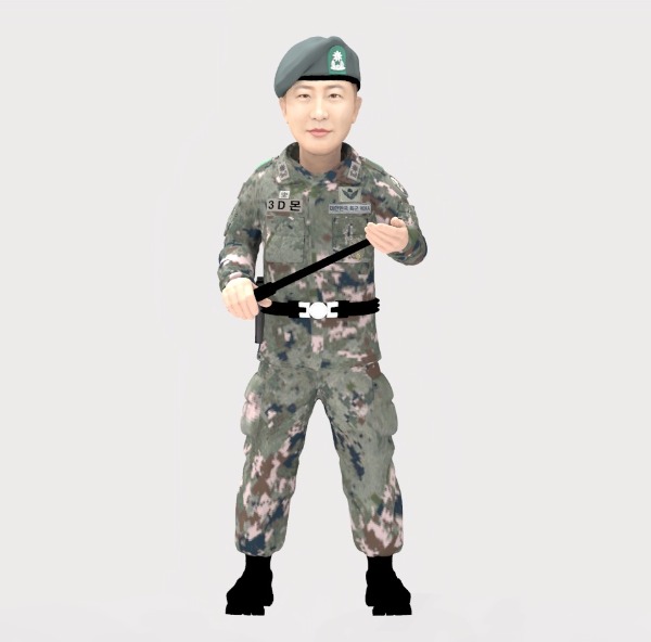 3D 군인피규어 전투복 양손지휘봉 