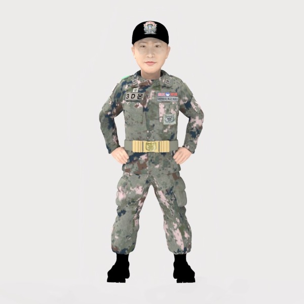 3D 군인피규어 전투복 훈련 교관 양손허리