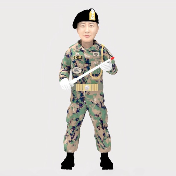3D 군인피규어 특전사 양손지휘봉